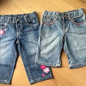 Embroidered Knee Length Denim Shorts for Kids